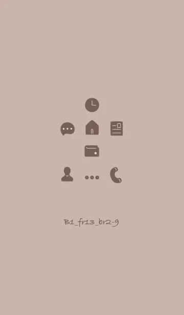 [LINE着せ替え] シンプルB1 FR13 ベージュ2 ブラウン2-9の画像1