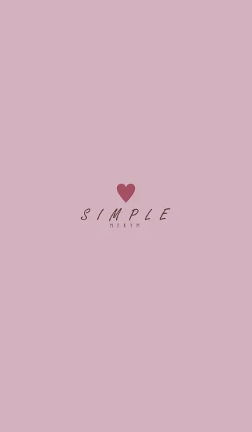 [LINE着せ替え] DUSKY PINK BROWN SIMPLE HEART 30の画像1
