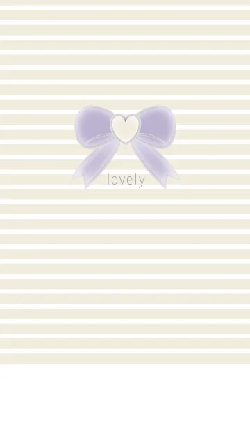 [LINE着せ替え] ♥ラベンダー色のリボン♥の画像1