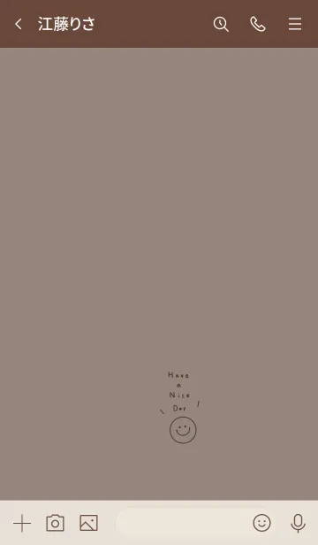 [LINE着せ替え] グレージュとスマイル。良い日を！の画像3