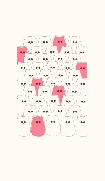 [LINE着せ替え] Group of cute meow meow 100の画像1