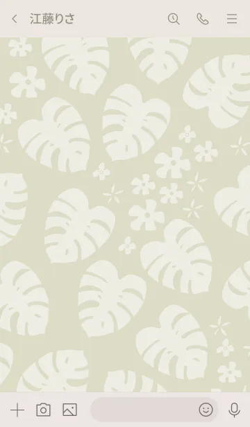 [LINE着せ替え] モンステラ 白 ランダム17の画像3