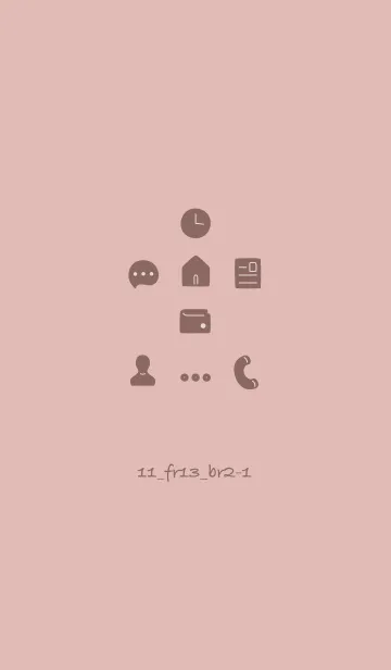 シンプル11 FR13 ピンク ブラウン2-1の着せ替えメイン画像