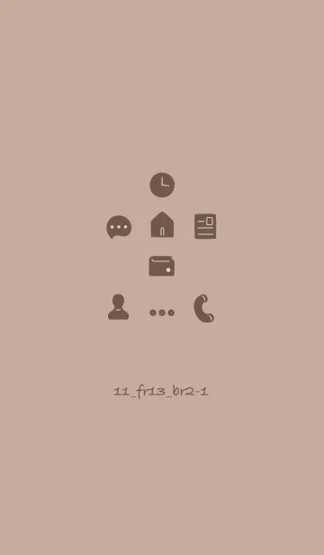 [LINE着せ替え] シンプル11 FR13 ベージュ3 ブラウン2-1の画像1