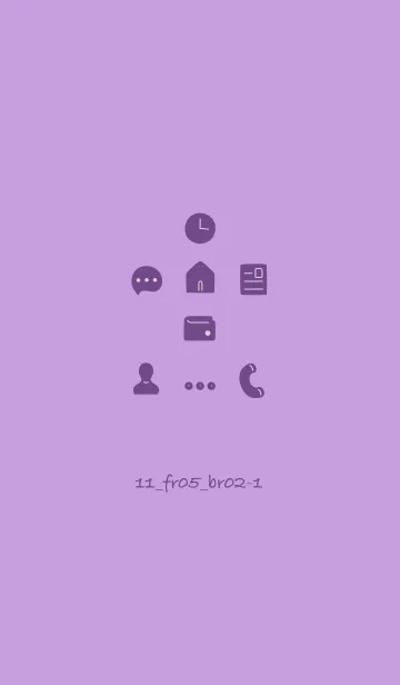 [LINE着せ替え] シンプル11 fr05 パープル ブラウン2-1の画像1