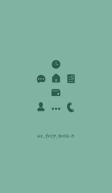 [LINE着せ替え] シンプル61 fr07 グリーン ブラウン2-5の画像1