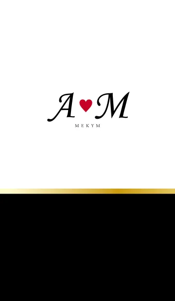 [LINE着せ替え] Love Initial A&M イニシャルの画像1