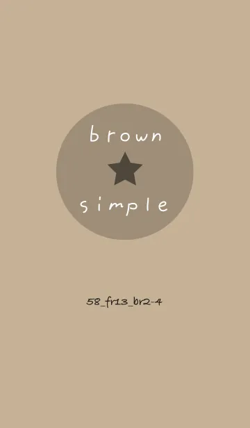 [LINE着せ替え] シンプル58 FR13 ベージュ4 ブラウン2-4の画像1