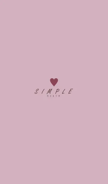 [LINE着せ替え] DUSKY PINK BROWN SIMPLE HEART 31の画像1