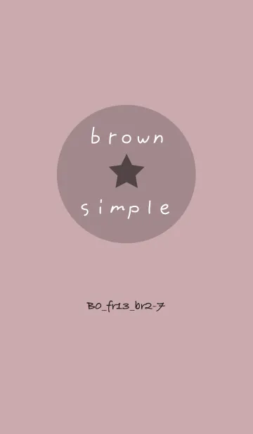 [LINE着せ替え] シンプルB0 FR13 ピンク2 ブラウン2-7の画像1