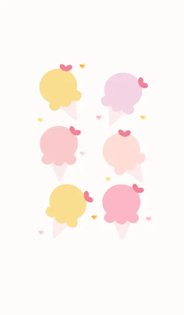 [LINE着せ替え] Cute ice-cream theme 104の画像1