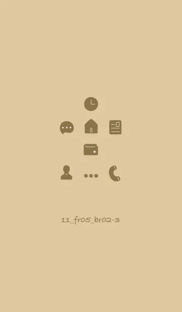 [LINE着せ替え] シンプル11 fr05 オレンジ ブラウン2-3の画像1