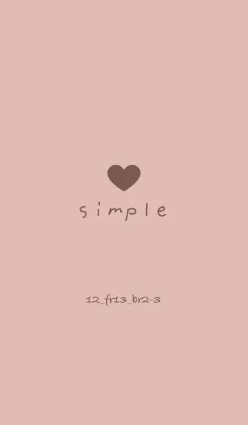 [LINE着せ替え] シンプル12 FR13 ピンク ブラウン2-3の画像1