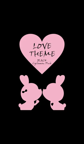 [LINE着せ替え] LOVE THEME Black & Cyclamen Pink.の画像1