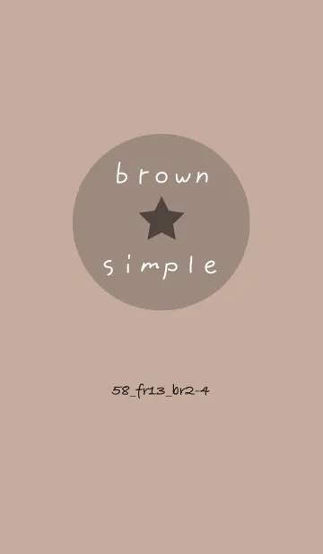 [LINE着せ替え] シンプル58 FR13 ベージュ3 ブラウン2-4の画像1