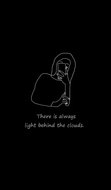 [LINE着せ替え] selfie girl /blackの画像1