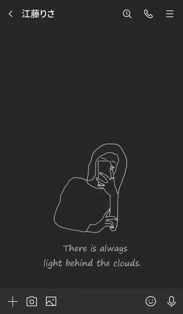 [LINE着せ替え] selfie girl /blackの画像3