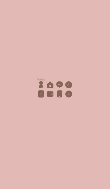 [LINE着せ替え] シンプル（beige pink)V.800の画像1