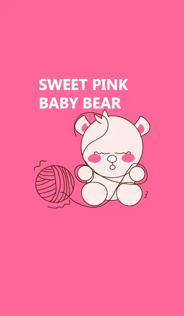 [LINE着せ替え] Sweet pink baby bear 78の画像1