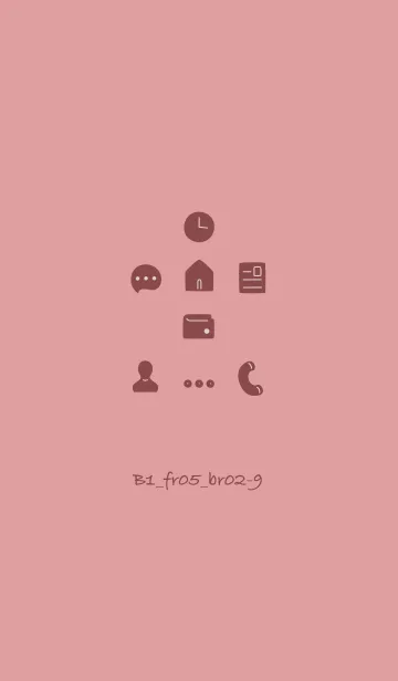 [LINE着せ替え] シンプルB1 fr05 レッド2 ブラウン2-9の画像1