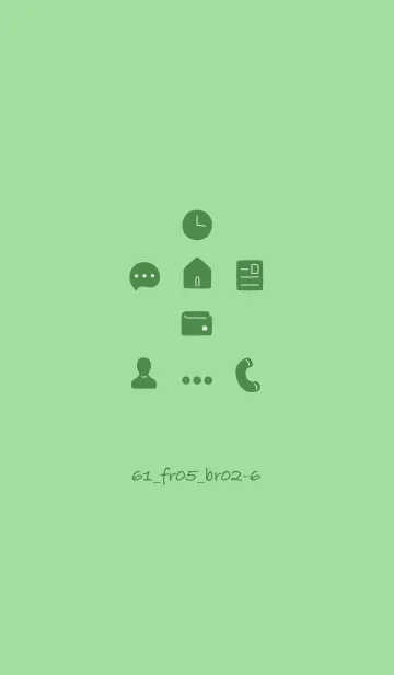 [LINE着せ替え] シンプル61 fr05 グリーン2 ブラウン2-6の画像1