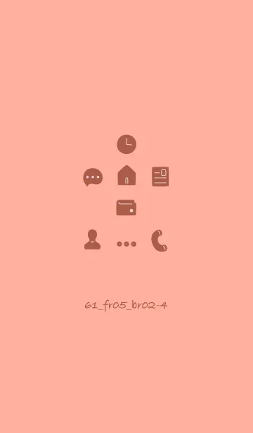 [LINE着せ替え] シンプル61 fr05 レッド ブラウン2-4の画像1