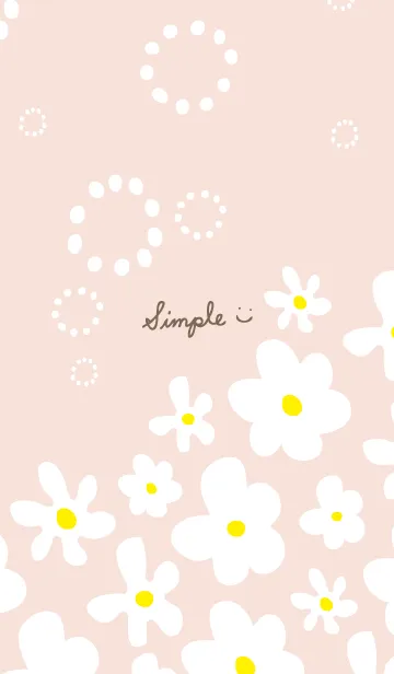 [LINE着せ替え] 白い花が可愛い ピンクの画像1