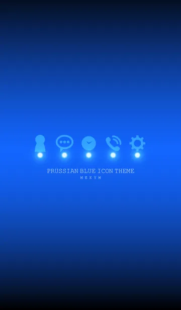 PRUSSIAN BLUE ICON THEME -MEKYM-のLINE着せ替え