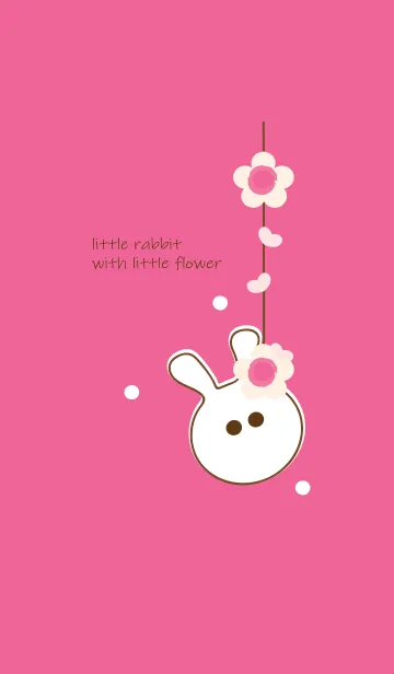 [LINE着せ替え] little rabbit with little flower 60の画像1