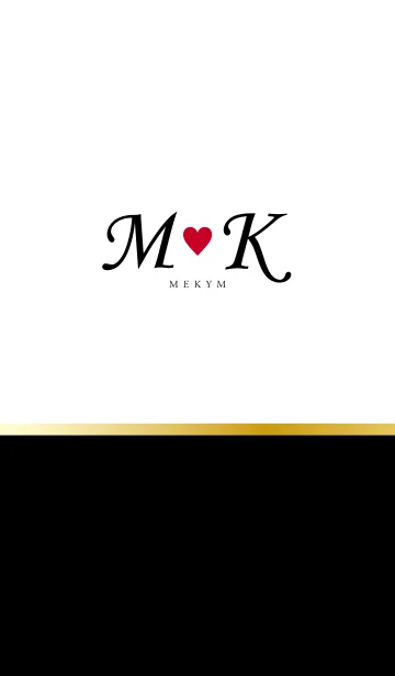 [LINE着せ替え] Love Initial M&Kイニシャルの画像1
