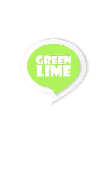 [LINE着せ替え] Lime Green Button In White V.3 (JP)の画像1