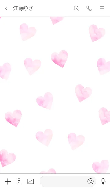 [LINE着せ替え] Watercolor Heart -VALENTINE- 2の画像3