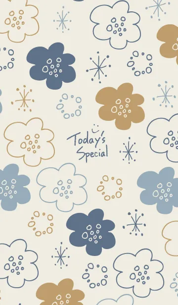 [LINE着せ替え] 手書きのお花くすみカラー11の画像1