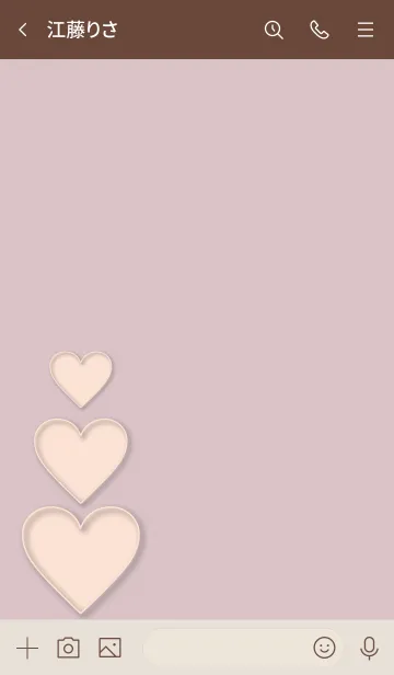 [LINE着せ替え] Simple heart plate 3.の画像3