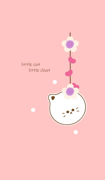 [LINE着せ替え] little cat with little flower 62の画像1