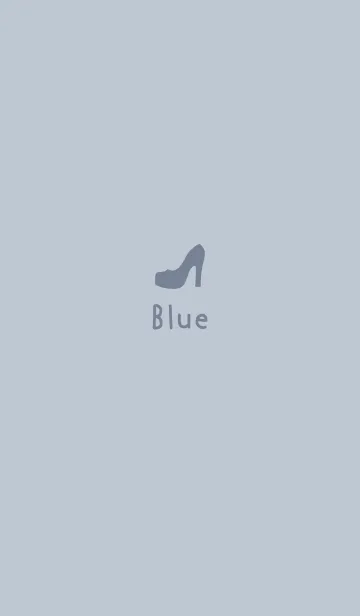 大人かわいいハイヒール＊くすみブルーのLINE着せ替え
