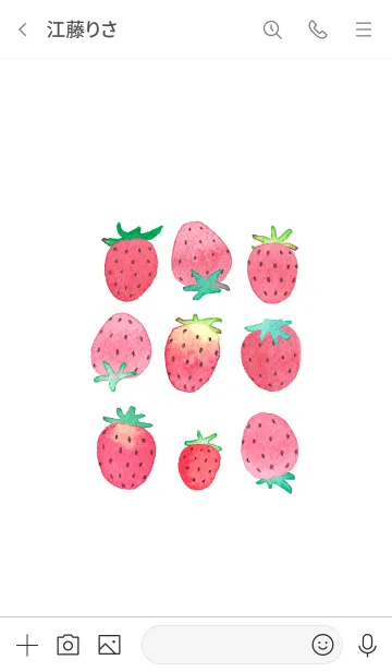 [LINE着せ替え] Strawberry いちごの着せかえ。水彩の画像3