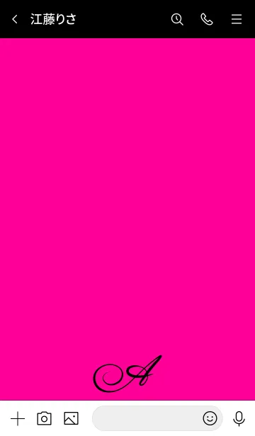 [LINE着せ替え] Vivid Pink Initial -A-の画像3