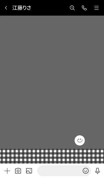 [LINE着せ替え] ブラックとチェック。スマイル。の画像3