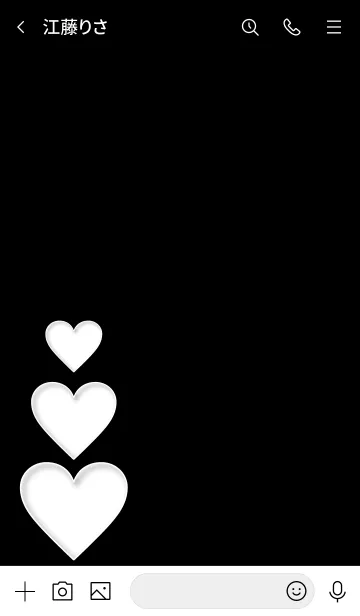 [LINE着せ替え] Simple heart plate 6.の画像3