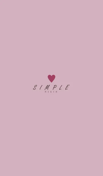 [LINE着せ替え] -DUSKY PINK BROWN SIMPLE HEART- 3の画像1