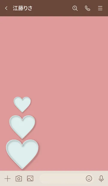 [LINE着せ替え] Simple heart plate 7.の画像3