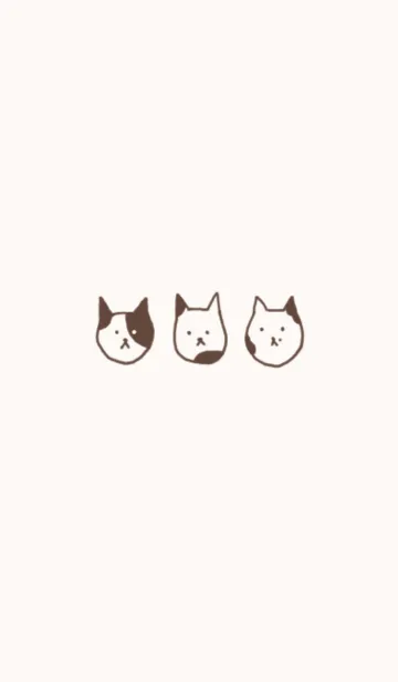 [LINE着せ替え] ゆるーい ねこ ハチワレ / べーじゅの画像1