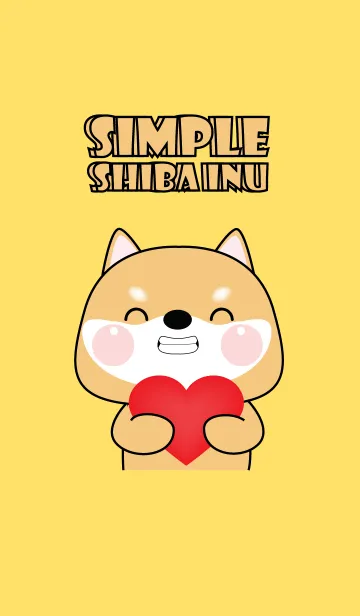 [LINE着せ替え] Simple Love U Shiba Inu Theme (JP)の画像1