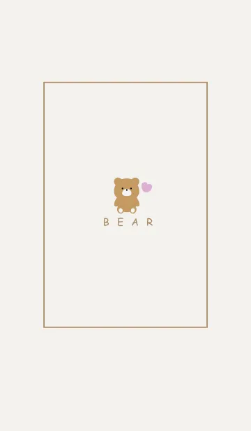 [LINE着せ替え] SIMPLE BEAR & HEART 20の画像1