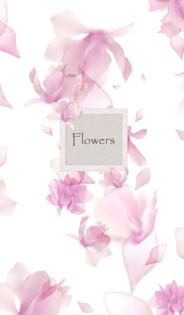 [LINE着せ替え] 大人クリアフラワー・ピンクの画像1