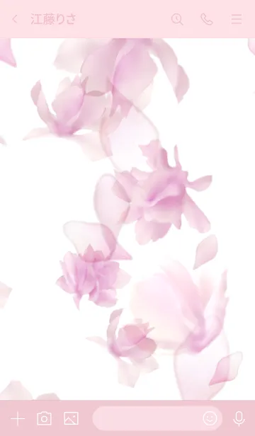 [LINE着せ替え] 大人クリアフラワー・ピンクの画像3