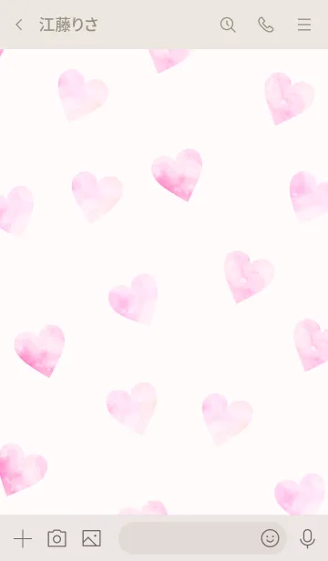 [LINE着せ替え] Watercolor Heart -LOVE VALENTINE- 3の画像3
