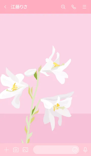 [LINE着せ替え] Everyday Flower Life_ Lily_pinkの画像3