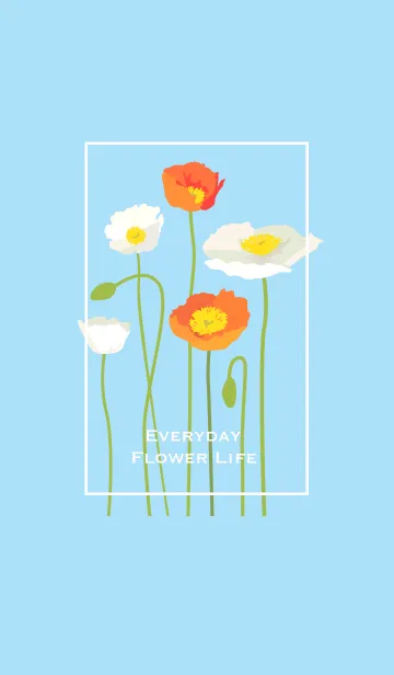 [LINE着せ替え] Everyday Flower Life_blueの画像1